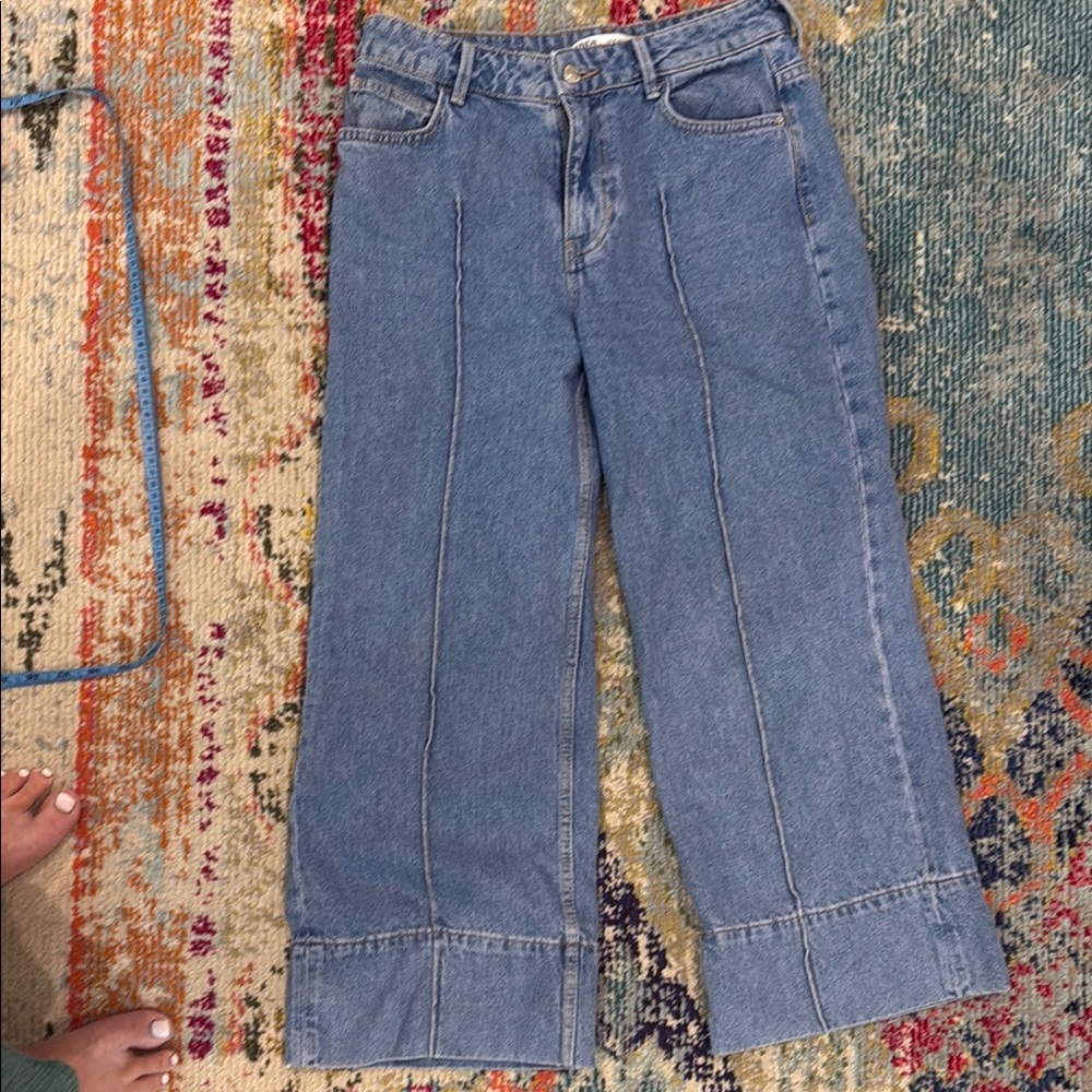 Zara Light Blue Flare Jeans